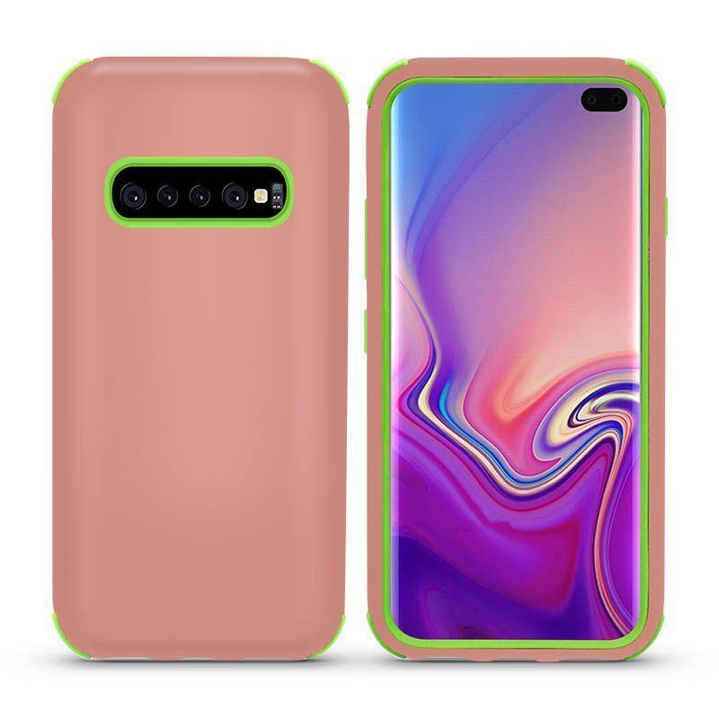 Bumper Hybrid Combo Layer Protective Case  for Galaxy Note 9 - Rose Gold & Green