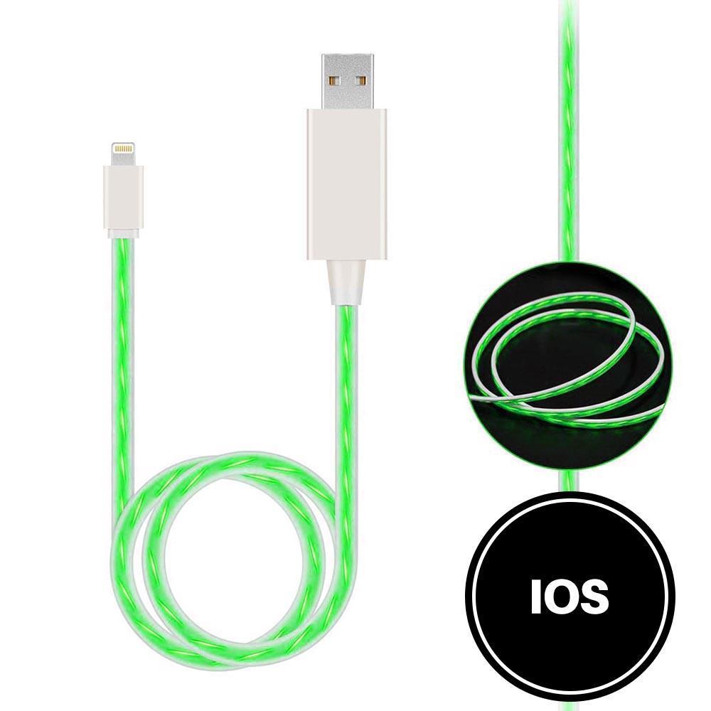 Light Up Cable for IOS Green