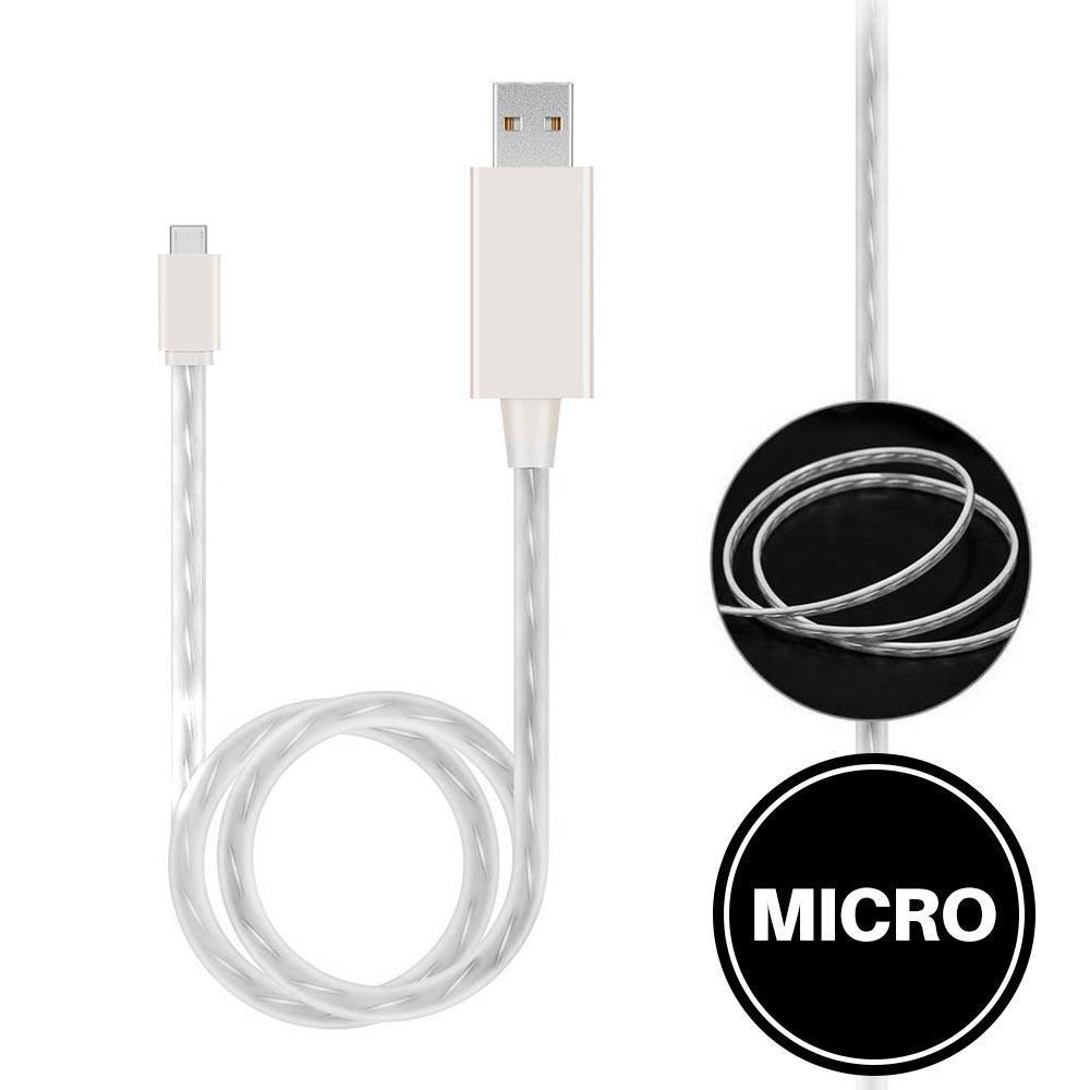 Light Up Cable for Micro White