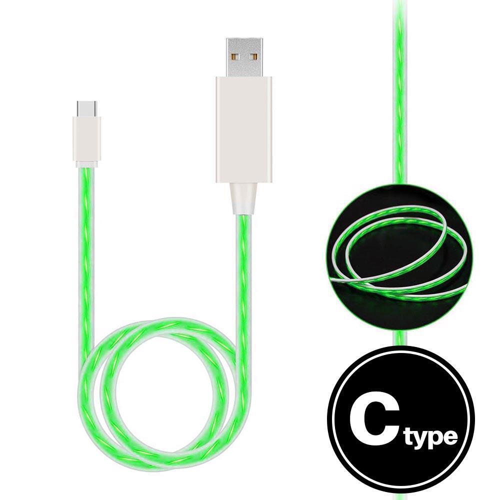 Light Up Cable for Type-C Green