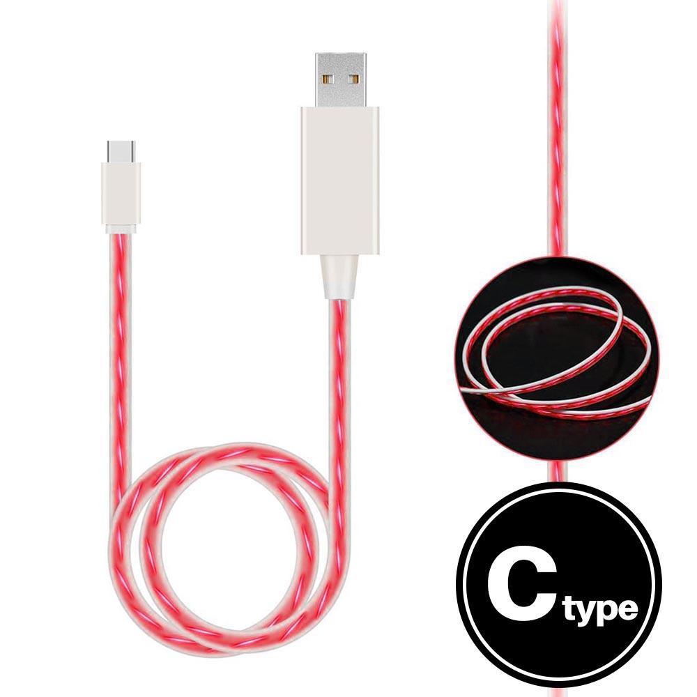 Light Up Cable For USB-C (Red)