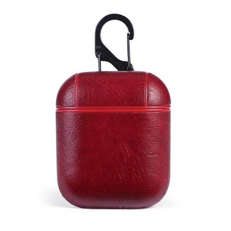 Leather Case  for AirPods (1st & 2nd Gen) - Red