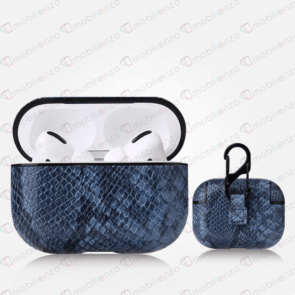 Snake Leather Case for AirPods Pro (1st Gen) - Blue