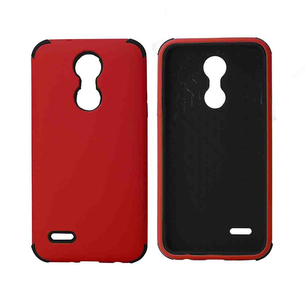 Bumper Hybrid Combo Layer Protective Case  for LG Aristo 2 (K8-2018) - Red & Black