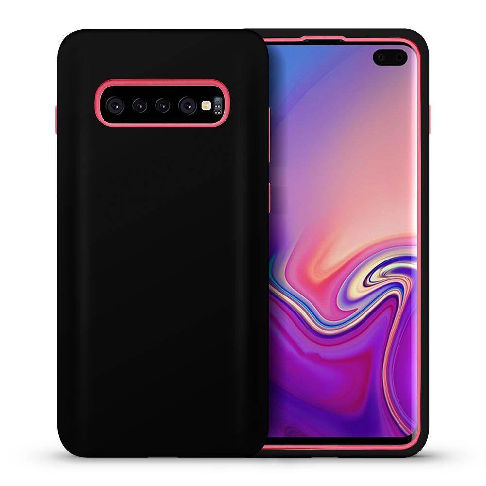 Hybrid Combo Layer Protective Case  for Galaxy S10 - Black & Pink
