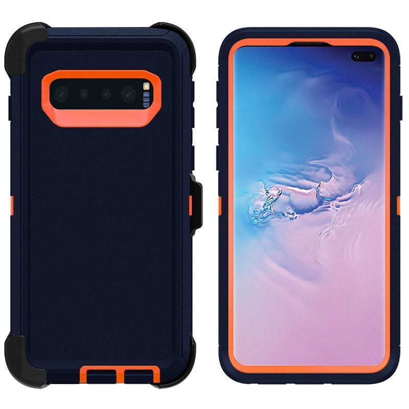 DualPro Protector Case  for Galaxy S10 E - Dark Blue & Orange