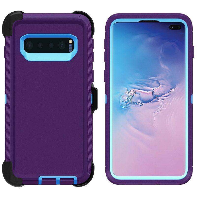 DualPro Protector Case  for Galaxy S10 E - Purple & Light Blue