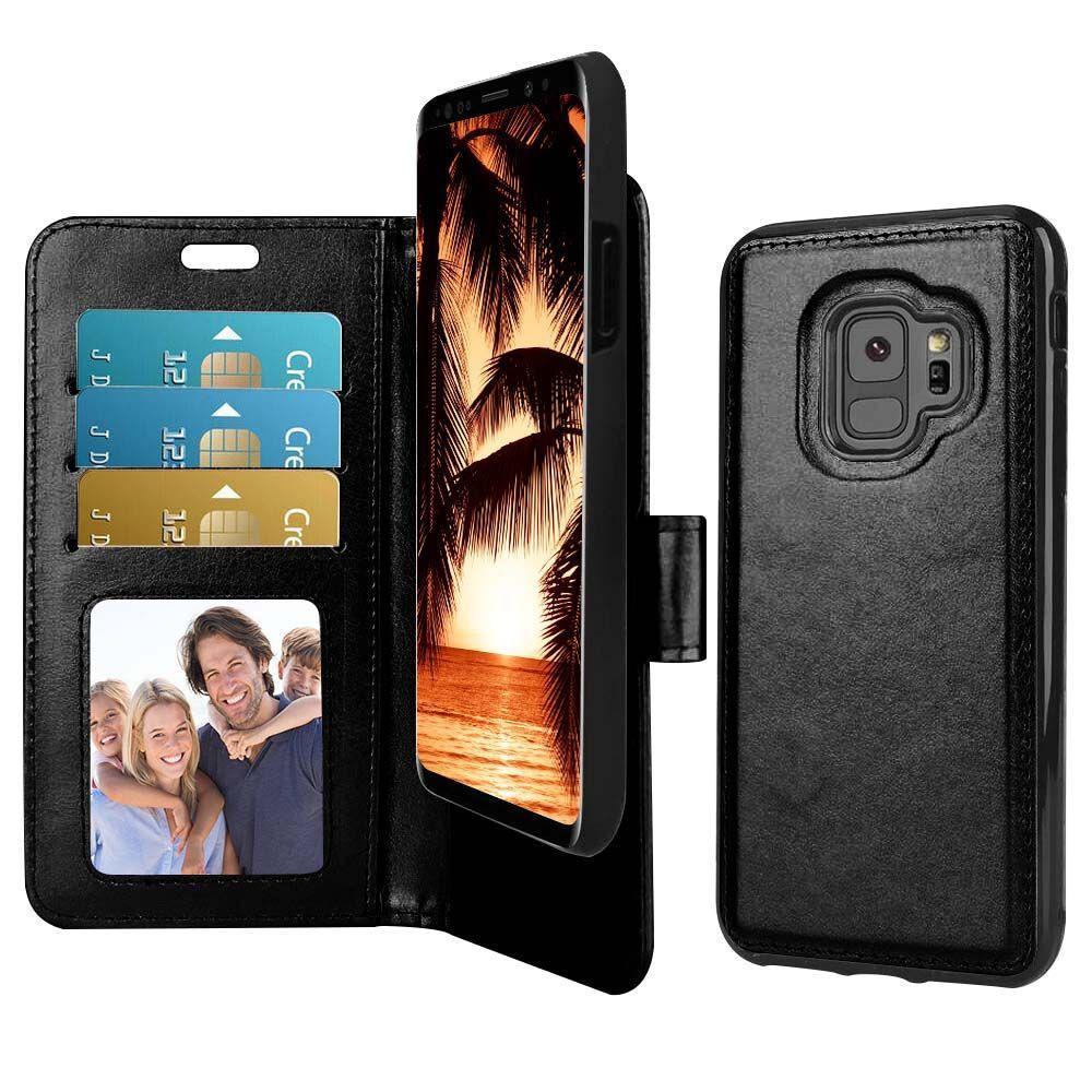 Classic Magnet Wallet Case  for Galaxy S7 Edge - Black