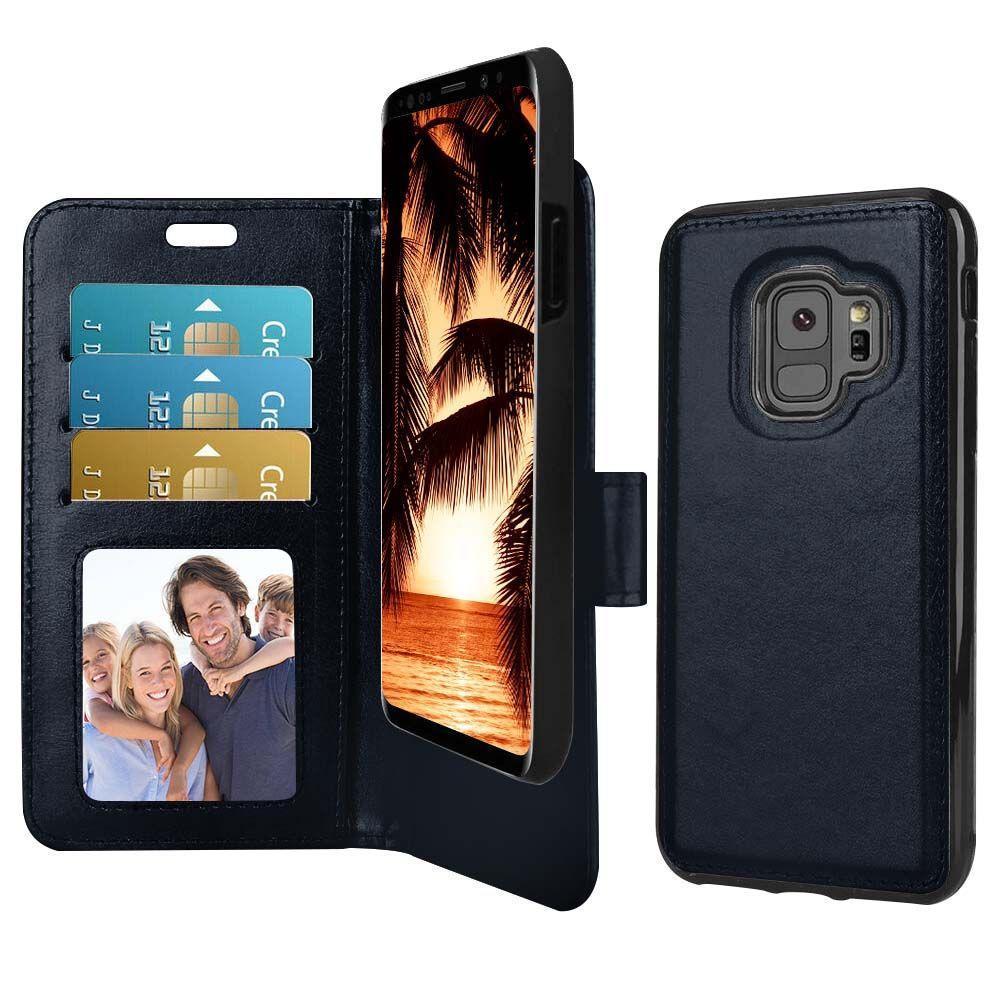 Classic Magnet Wallet Case  for Galaxy S7 Edge - Navy