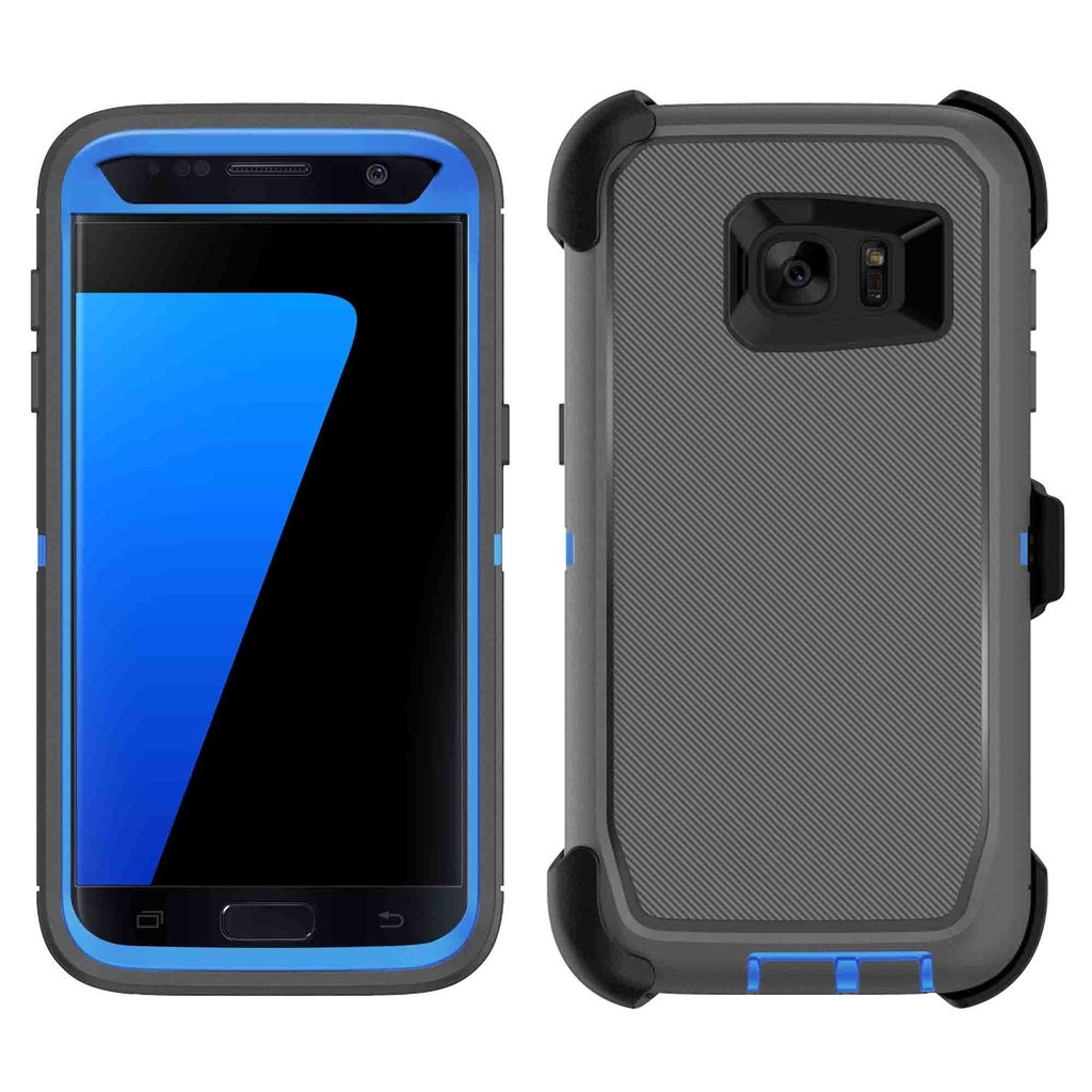 DualPro Protector Case  for Galaxy S7 Edge - Gray & Dark Blue