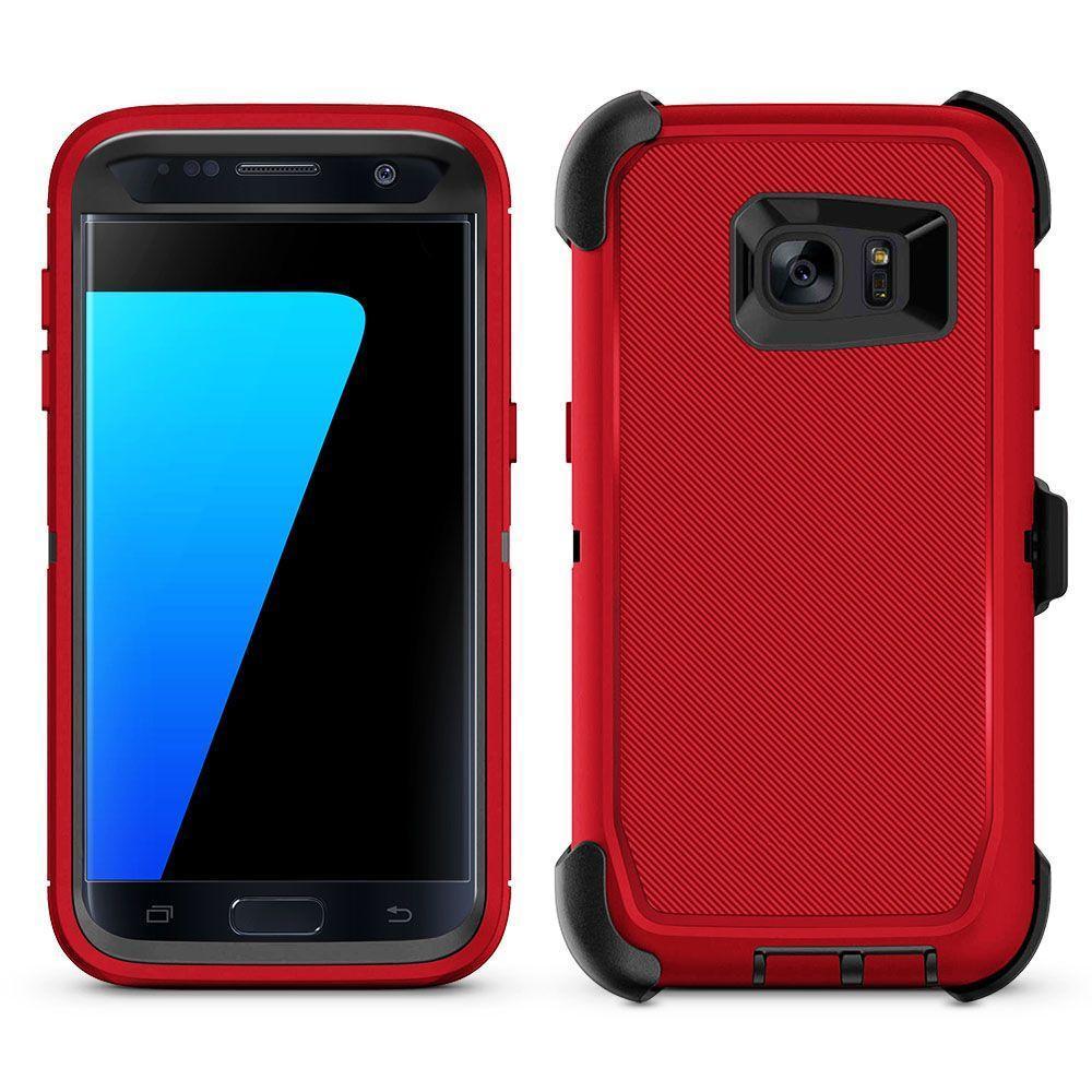 DualPro Protector Case  for Galaxy S7 Edge - Red & Black