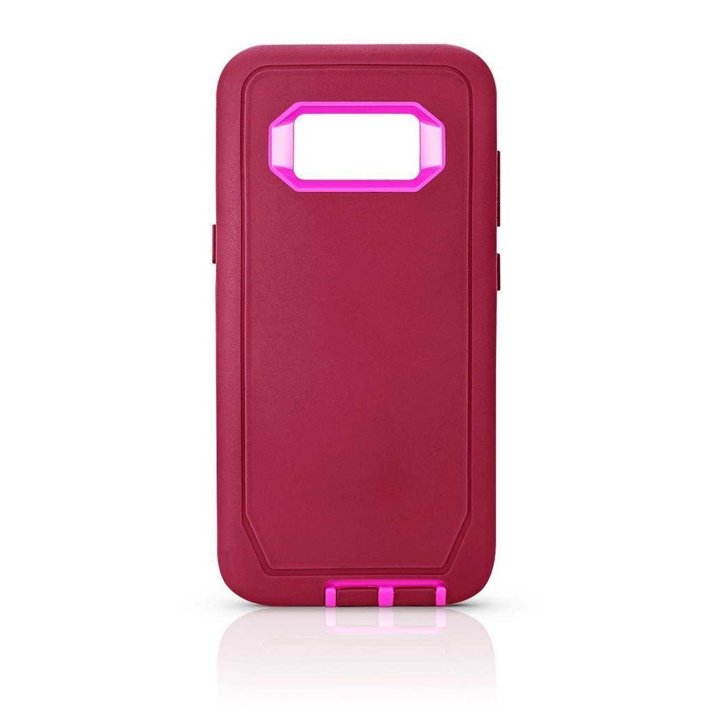 DualPro Protector Case  for Galaxy S8 - Burgundy & Pink