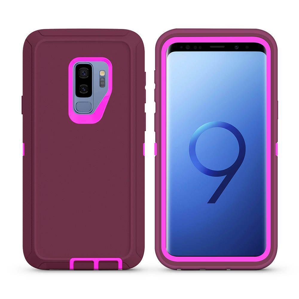 DualPro Protector Case  for Galaxy S9 Plus - Burgundy & Pink