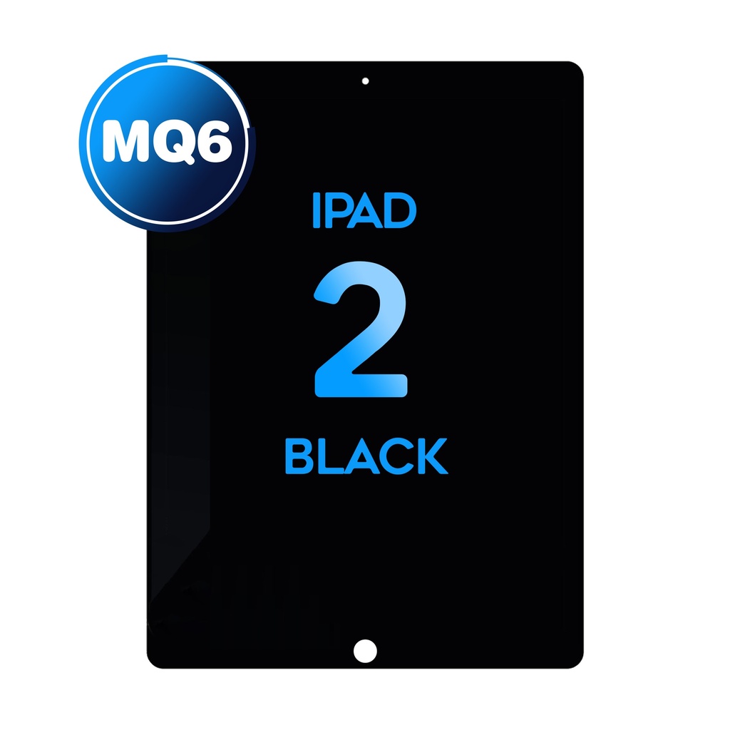 Digitizer for iPad 2 Black with Home Button (MQ6 / Aftermarket) - Black