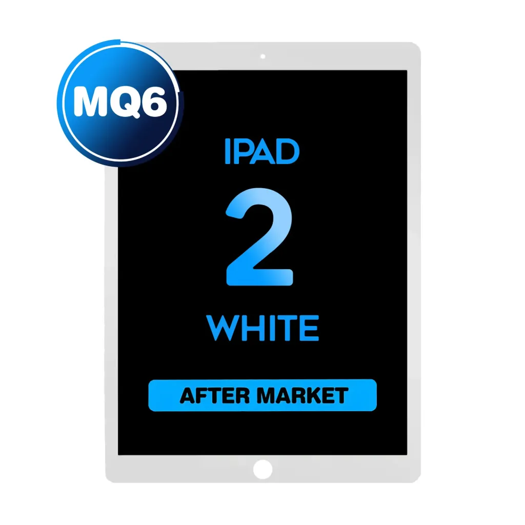 Digitizer for iPad 2 White with Home Button (MQ6 / Aftermarket) - White