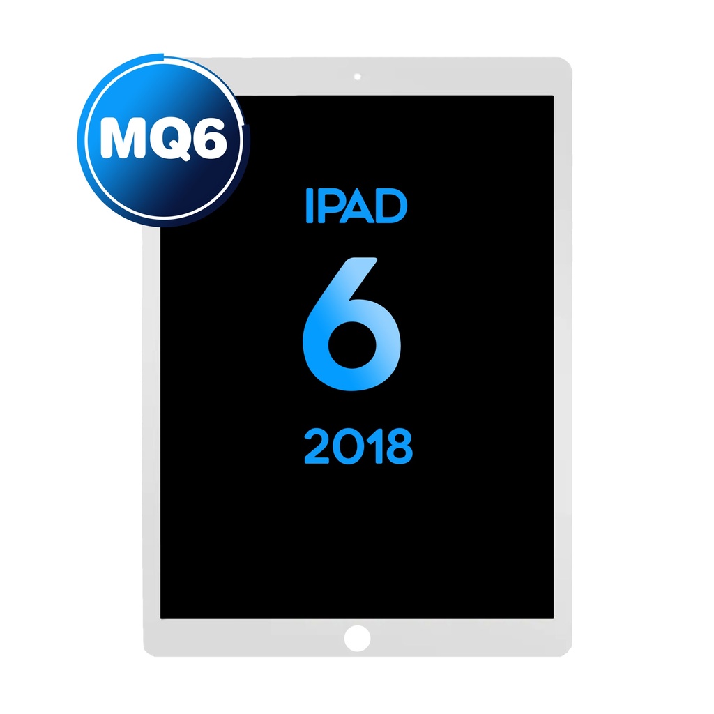 Digitizer for iPad 6 (2018) With Home Button (MQ7 / Aftermarket Plus) - White 
