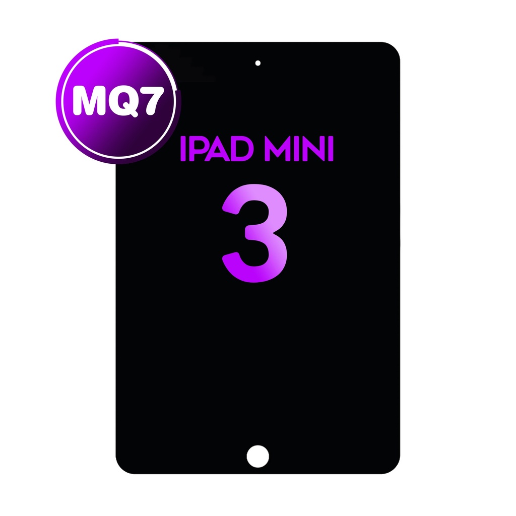 Digitizer With IC Chip For iPad Mini 3 (MQ7 / Aftermarket Plus) - Black