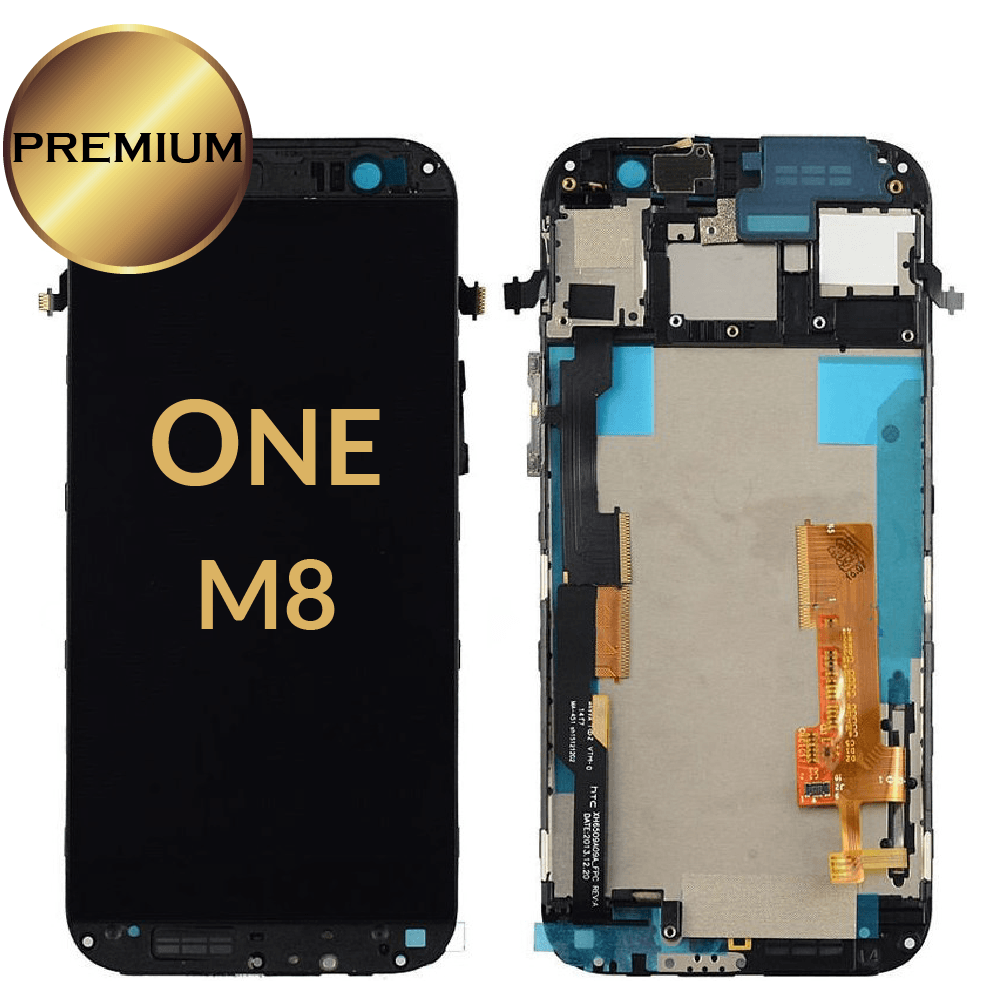 LCD Assembly for  HTC One M8 With Frame - Black