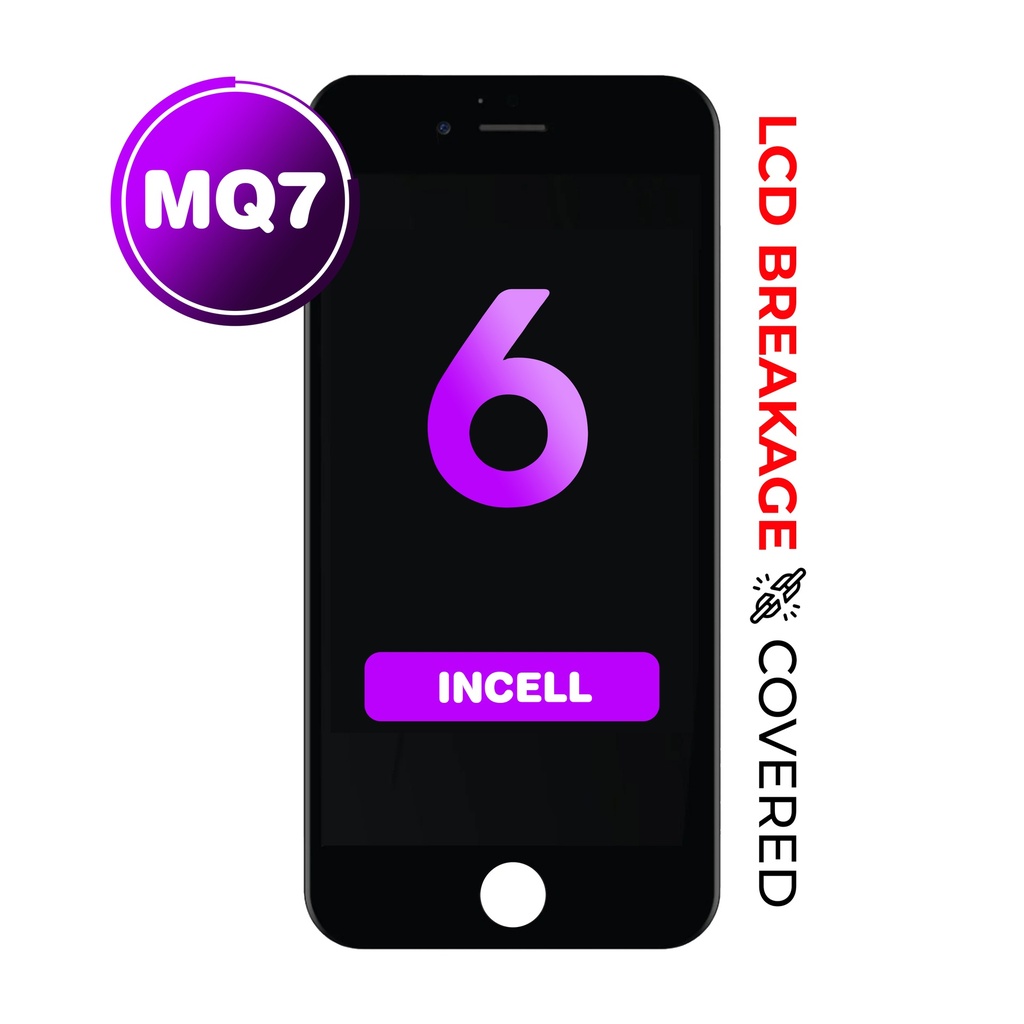 LCD Assembly With Steel Plate for iPhone 6 (MQ7 / Incell) Black