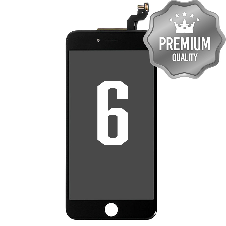 LCD Assembly With Steel Plate for iPhone 6 (Premium) Black