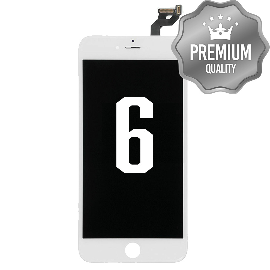 LCD Assembly With Steel Plate for iPhone 6 (Premium) White