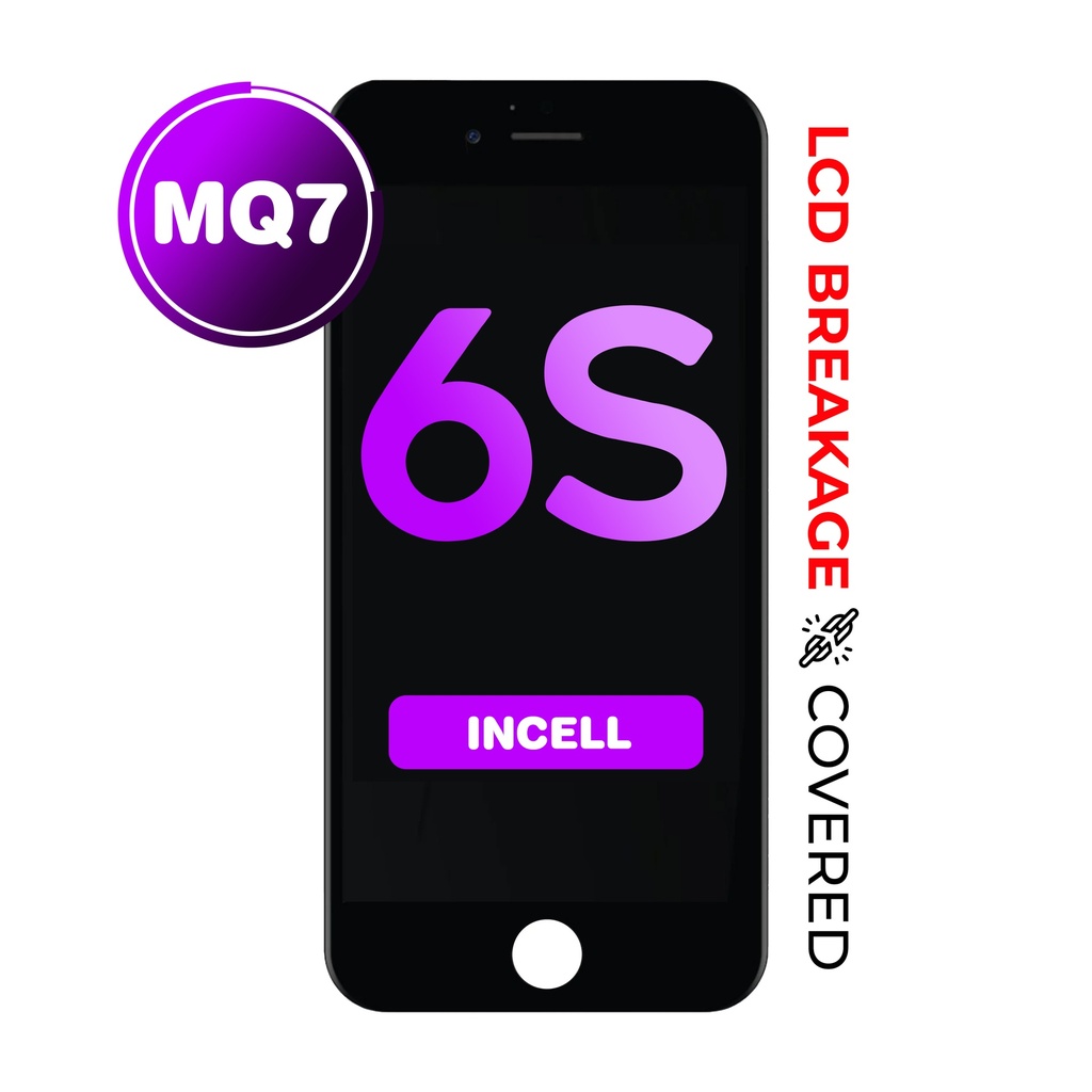LCD Assembly With Steel Plate for iPhone 6S (MQ7 / Incell) Black