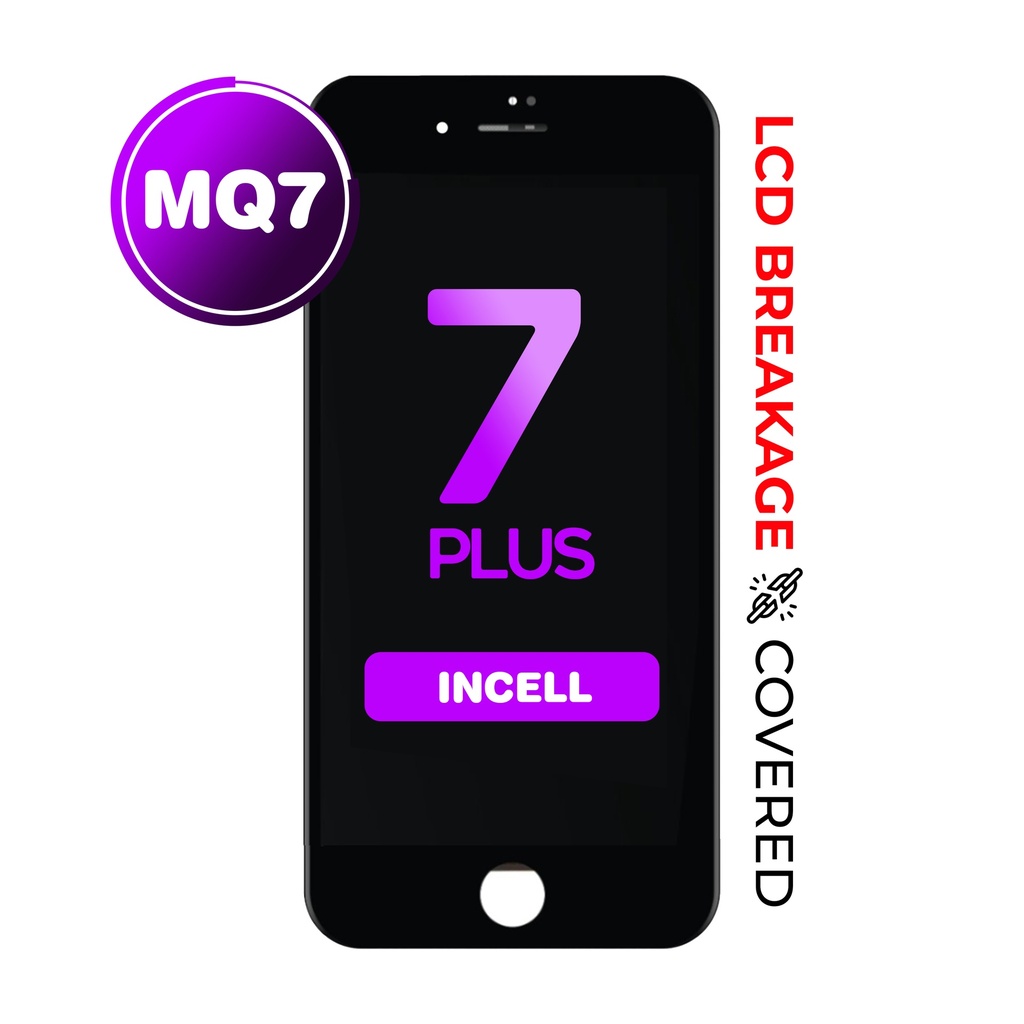 LCD Assembly With Steel Plate for iPhone 7P (MQ7 / Incell) Black