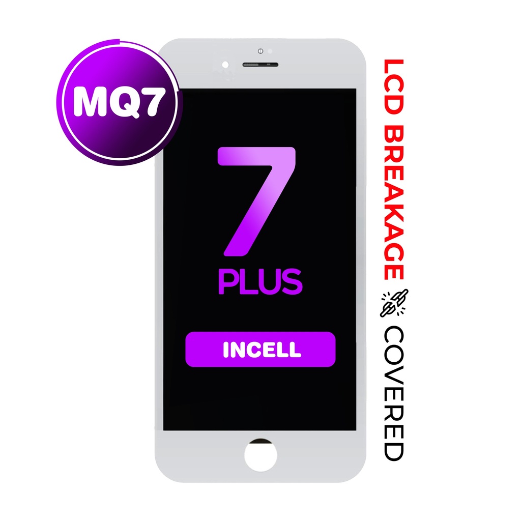 LCD Assembly With Steel Plate for iPhone 7P (MQ7 / Incell) White