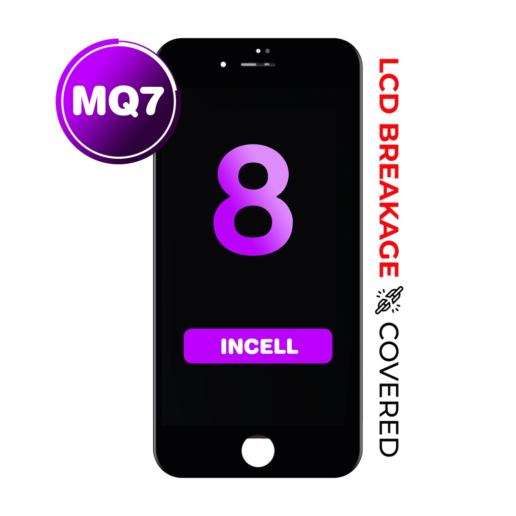 LCD Assembly With Steel Plate for iPhone 8/SE (2020 / 2022) (MQ7 / Incell) Black