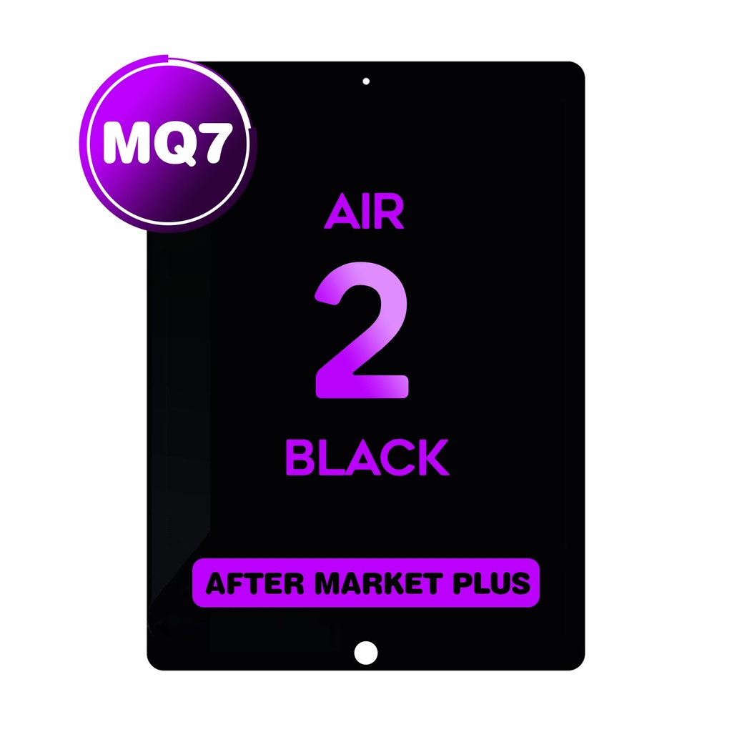 iPad Air 2 LCD Assembly (Sleep/Wake Sensor Flex Pre-Installed) (MQ7 / Aftermarket Plus) - Black