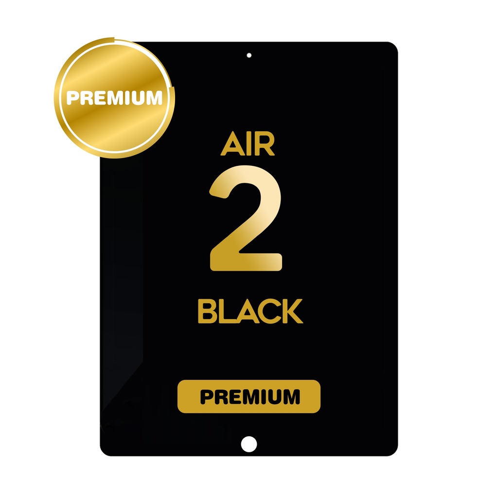 iPad Air 2 LCD Assembly (Sleep/Wake Sensor Flex Pre-Installed) (Premium) - Black