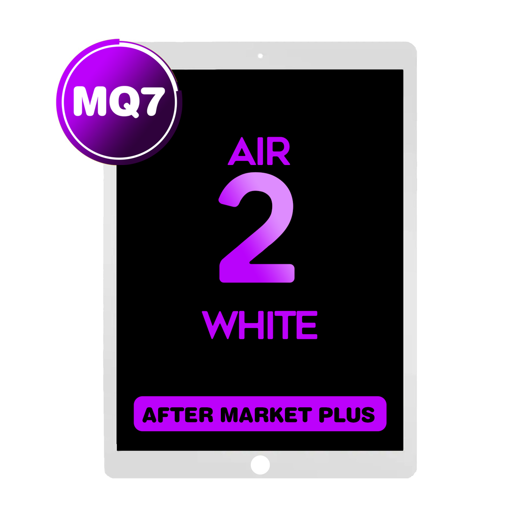 iPad Air 2 LCD Assembly (Sleep/Wake Sensor Flex Pre-Installed) (MQ7 / Aftermarket Plus) - White