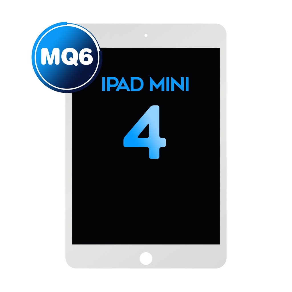 LCD Assembly With Digitizer For iPad Mini 4 (Sleep/Wake Sensor Flex Pre-Installed) (MQ7 / Aftermarket Plus) - White