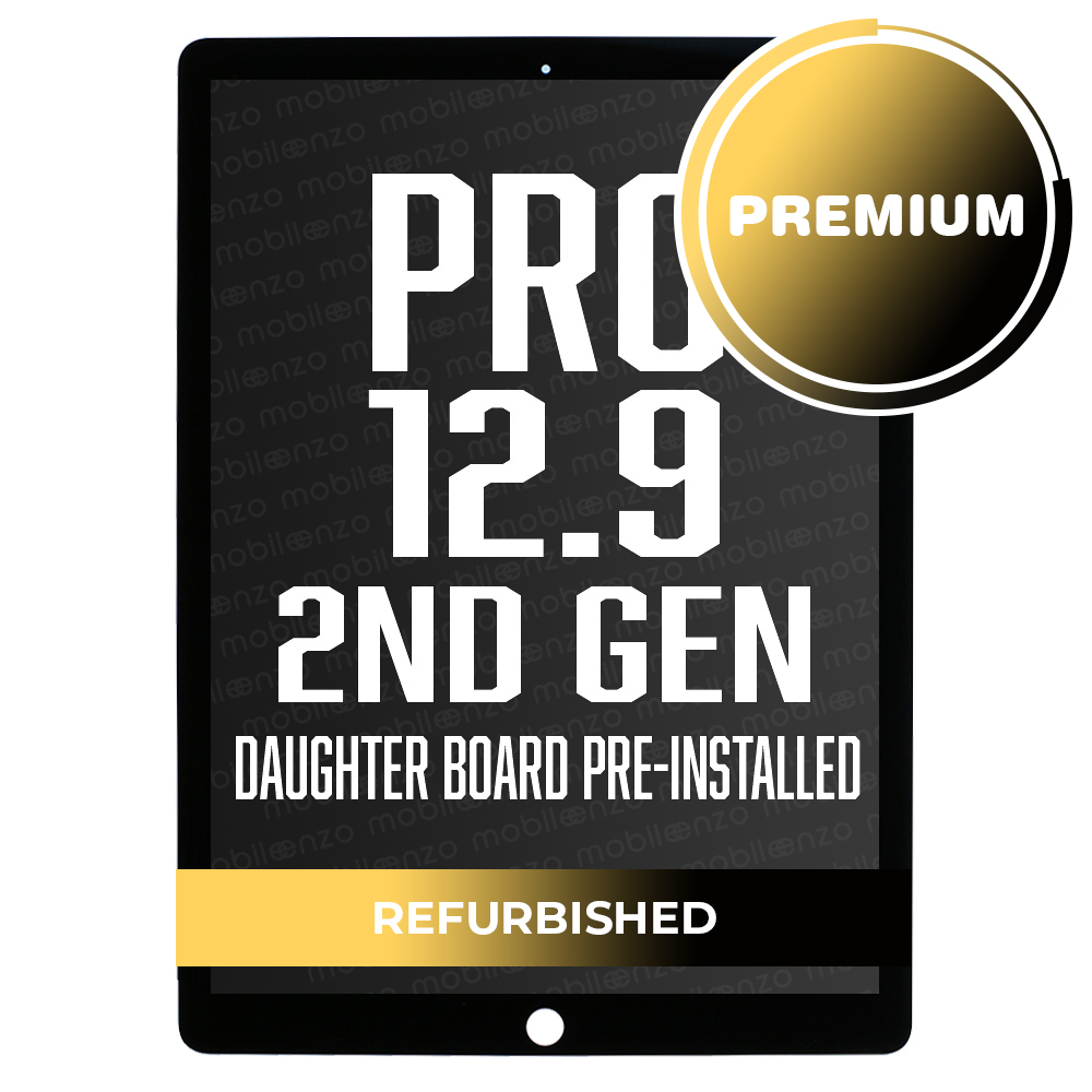 LCD with Digitizer for iPad Pro 12.9" (2nd Gen/2017) BLACK (Daughter Board Installed) (Premium Plus) Refurbished