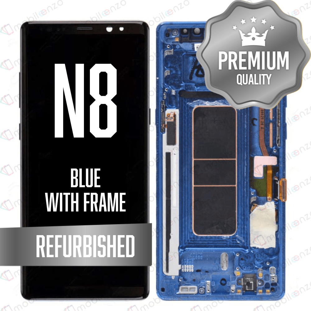 LCD for Samsung Galaxy Note 8 With Frame - Blue (Refurbished)