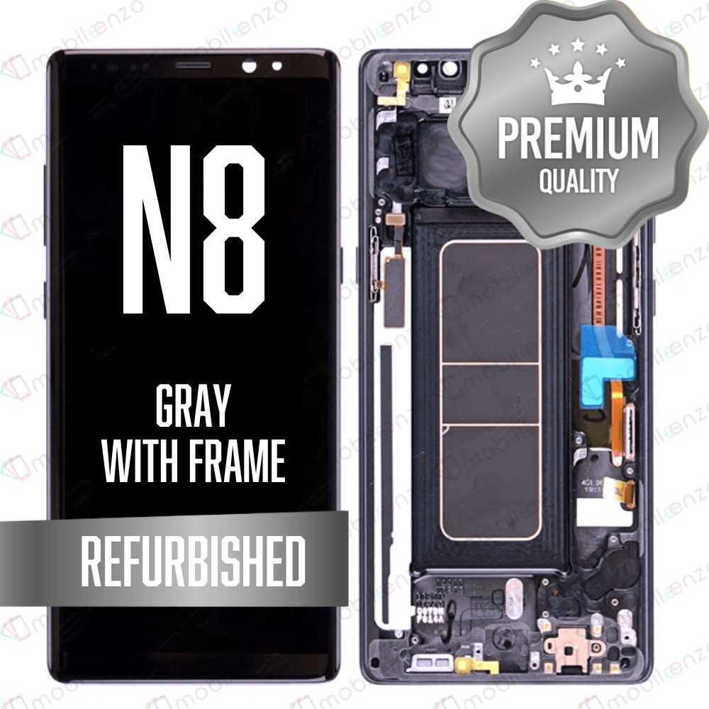 LCD for Samsung Galaxy Note 8 With Frame - Gray (Refurbished)