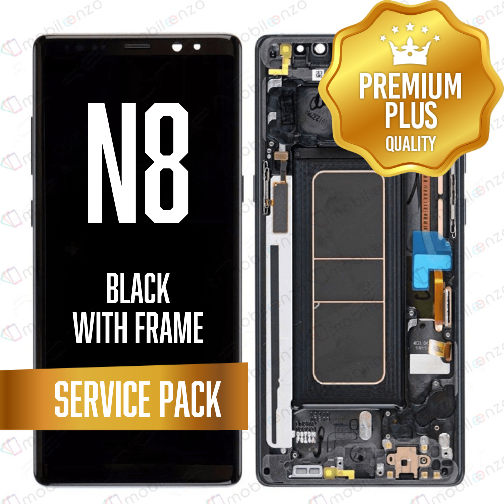 OLED Assembly for Samsung Galaxy Note 8 With Frame - Black (Service Pack)