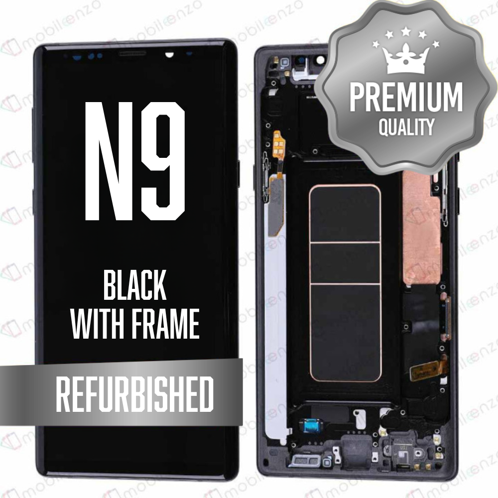 OLED Assembly for Samsung Galaxy Note 9 (N960) With Frame - Midnight Black (Premium)
