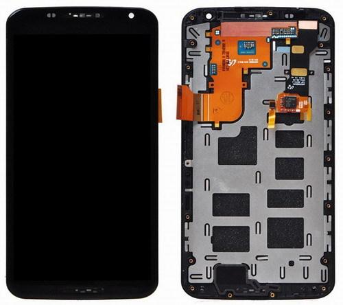 LCD Assembly for Nexus 6 With Frame - Black