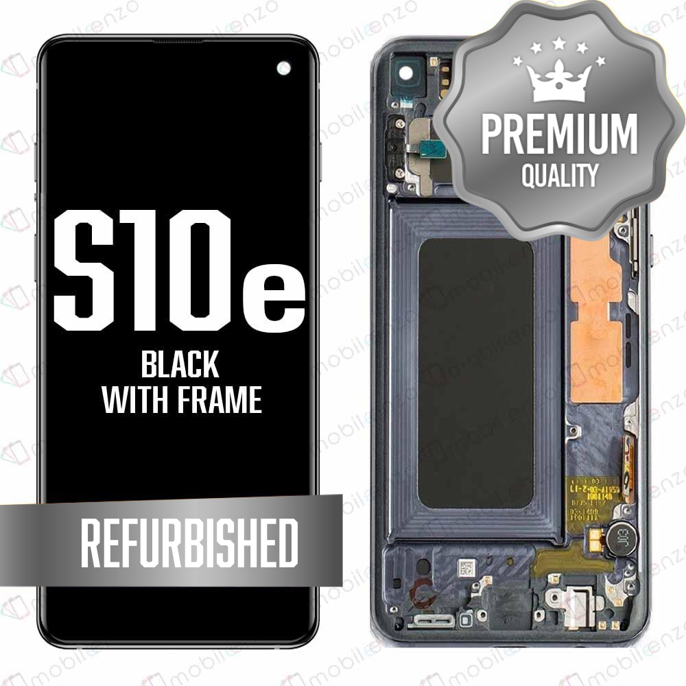 LCD for Samsung Galaxy S10 E With Frame - Black (Refurbished)