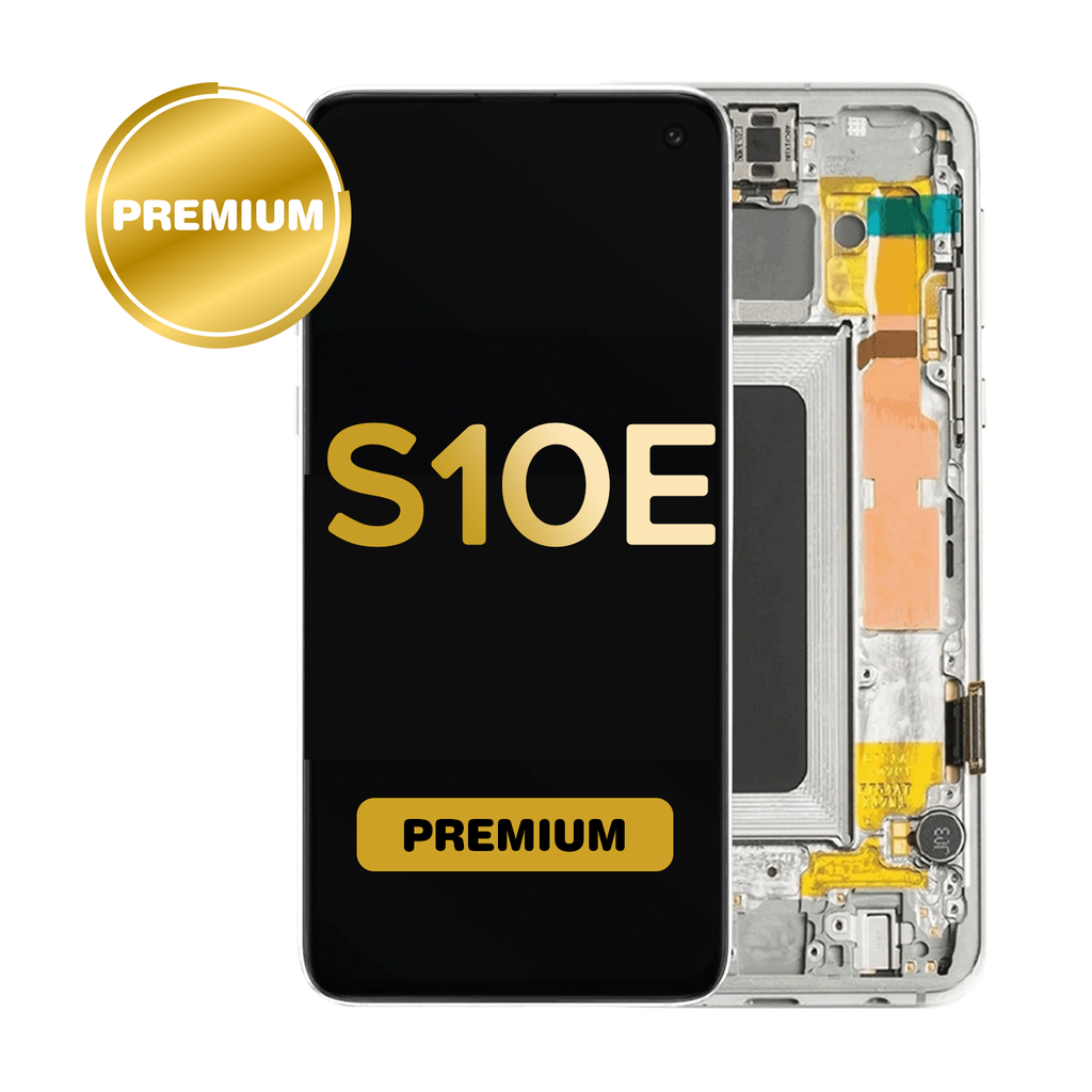 OLED Assembly for Samsung Galaxy S10E (G970) with Frame - White (Premium)