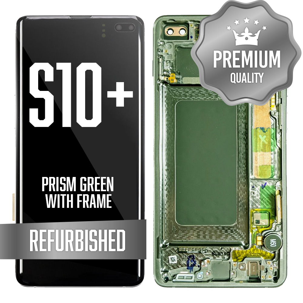LCD for Samsung Galaxy S10 Plus With Frame Green (Refurbished)