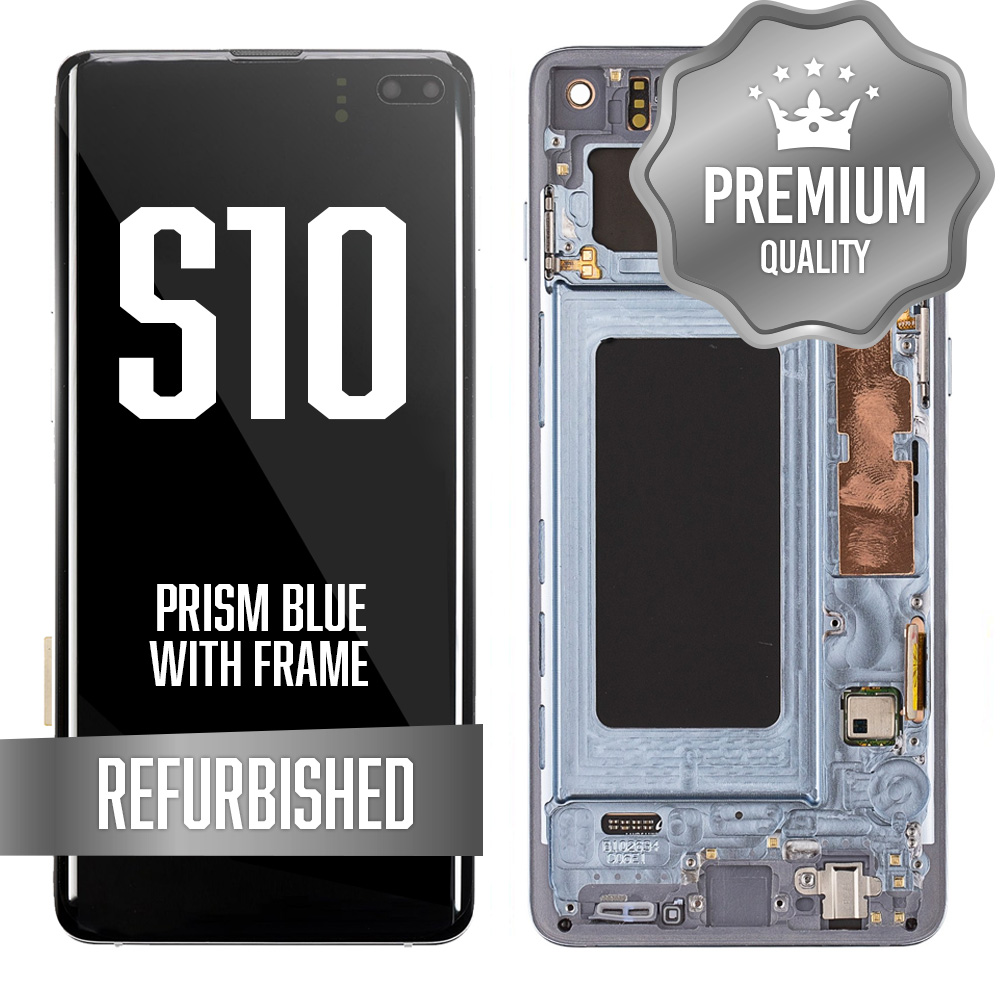 LCD for Samsung Galaxy S10 With Frame Prism Blue (Refurbished)