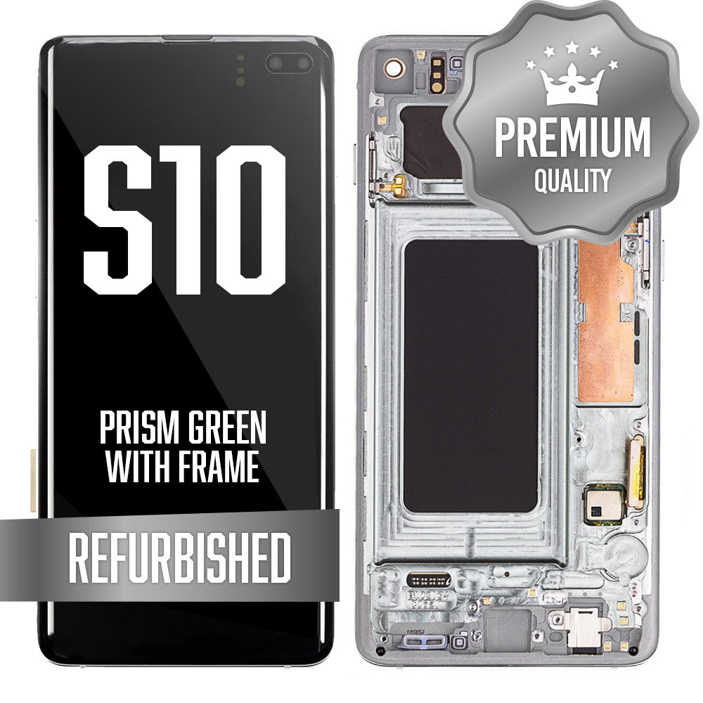 LCD for Samsung Galaxy S10 With Frame Prism Green (Refurbished)