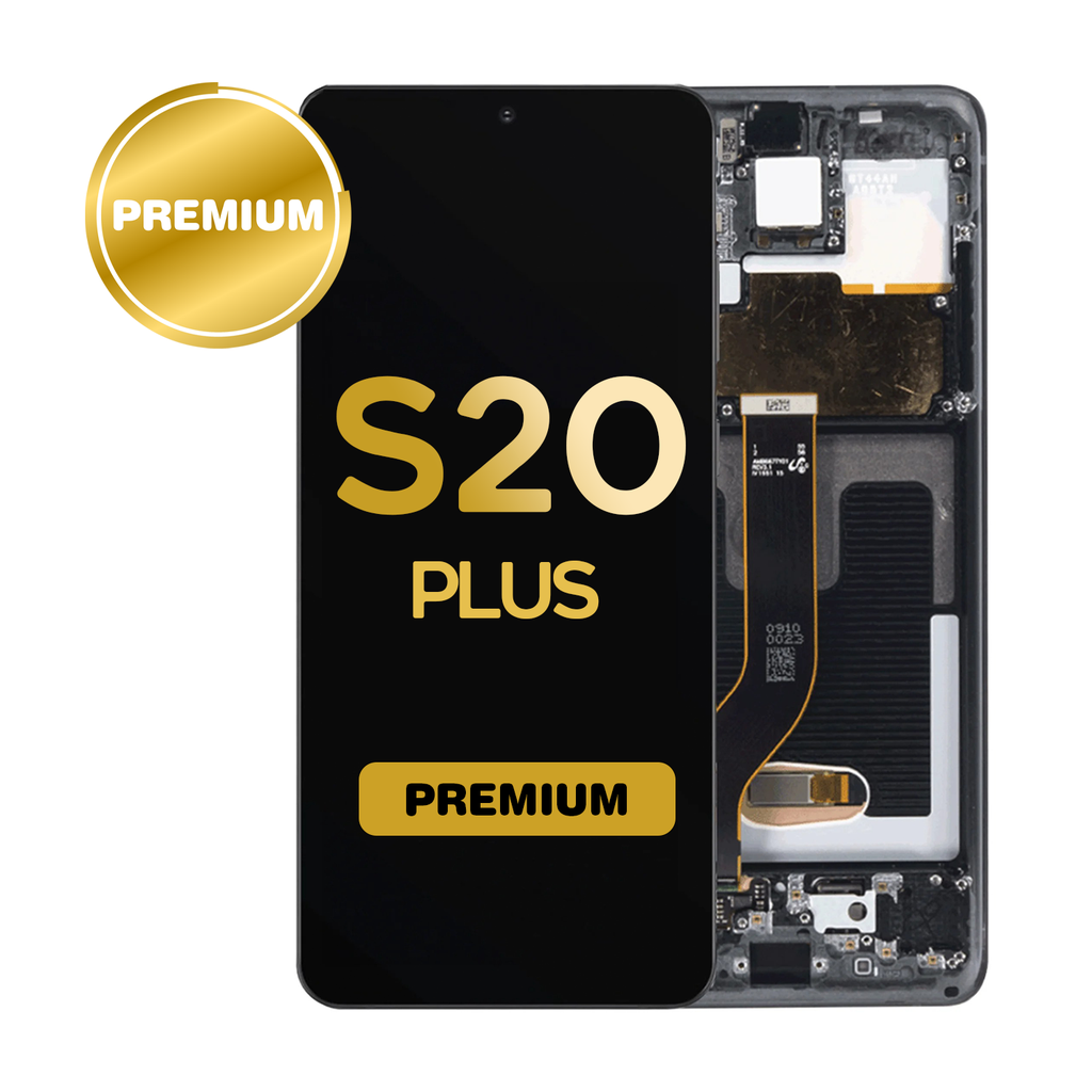 OLED Assembly for Samsung Galaxy S20 Plus 5G (G985 / G986) with Frame - Cosmic Black (Premium)