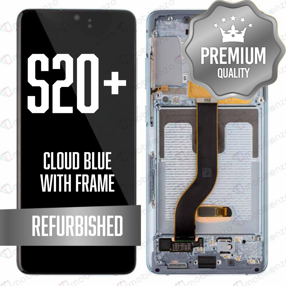 OLED Assembly for Samsung Galaxy S20 Plus / 5G With Frame - Cloud Blue (Refurbished)