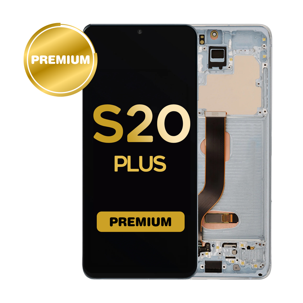 OLED Assembly for Samsung Galaxy S20 Plus 5G (G985 / G986) with Frame - Cloud Blue (Premium)