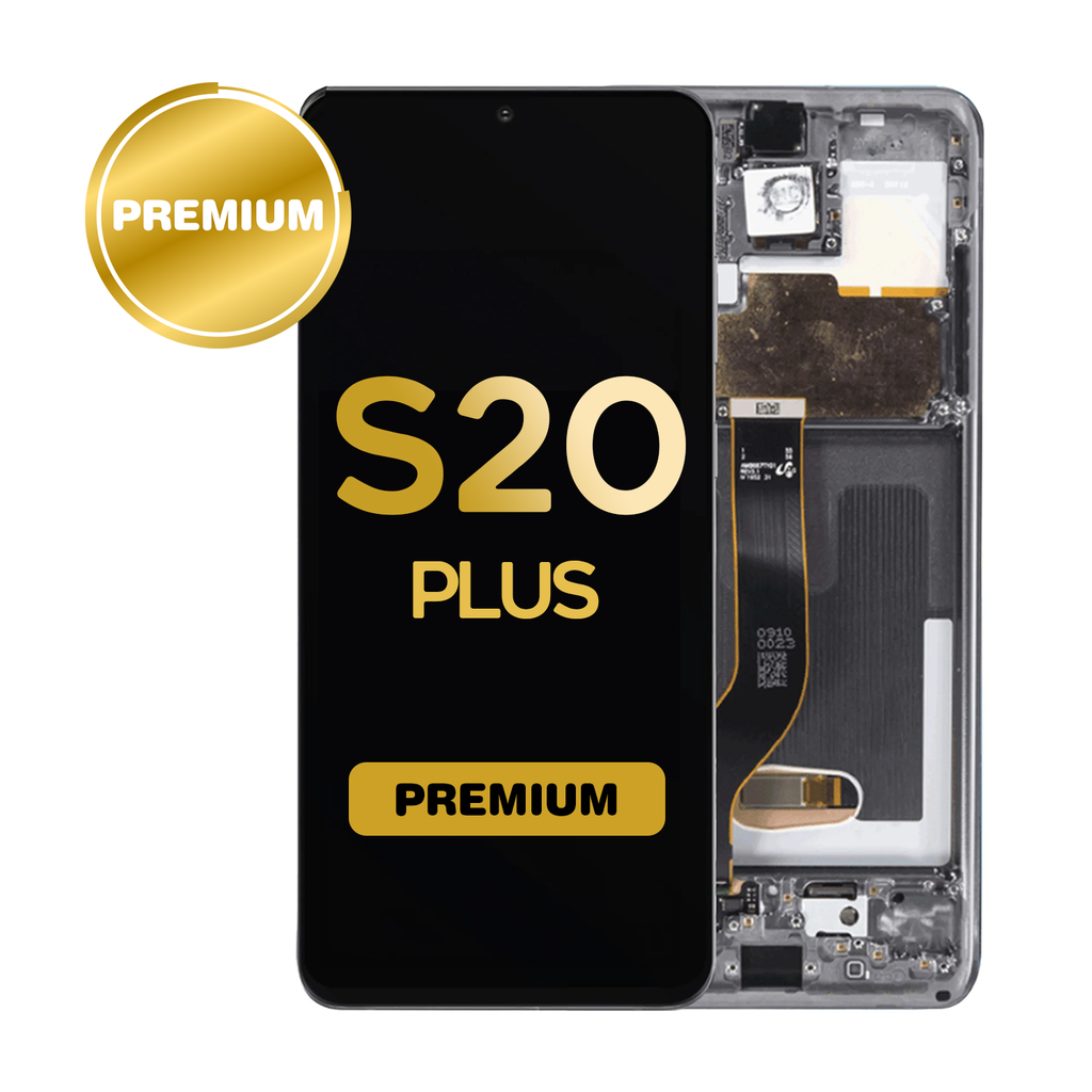 OLED Assembly for Samsung Galaxy S20 Plus 5G (G985 / G986) with Frame - Cosmic Gray (Premium)