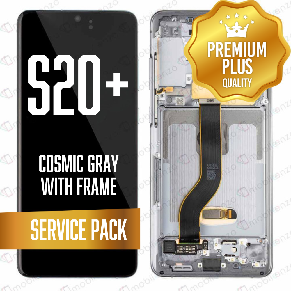 OLED Assembly for Samsung Galaxy S20 Plus / 5G With Frame - Cosmic Gray (Service Pack)