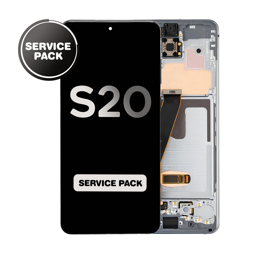 OLED Assembly for Samsung Galaxy S20 (G980 / G981) with Frame - Cosmic Gray (Service Pack)